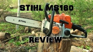 STIHL MS180 CHAINSAW REVIEW!!