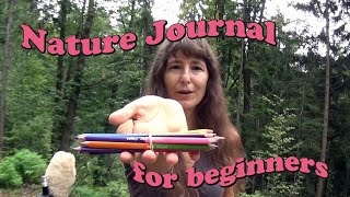 Nature Journal for Beginners 🍃🌳🌿Drawing Tutorial: Bark, Fern and Pinecone