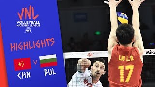 CHINA vs. BULGARIA - Game Highlights Men | Week 2 | Volleyball Nations League 2019