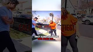Crazy KAREN calls COPS over idling car‼️🤯