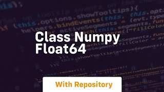 class numpy float64