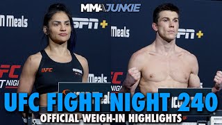 UFC Fight Night 240 Weigh-In Highlights: Cynthia Calvillo's Bout Canceled as FOUR Miss Marks