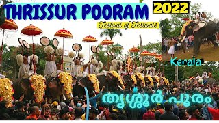 Thrissur Pooram 2022 |Colorful Temple Festival|Caparisoned Elephants |Kudamattam|Melam|Kerala|Part 1