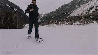 Snowshoe running test / The Superlights  by CARBON SNOWSHOES / test raquettes à neige en carbone