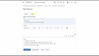 Creating Discussion Boards in D2L