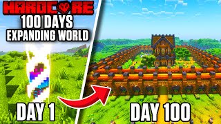 I Survived 100 Days in a 1x1 WORLD In Minecraft Hardcore!!