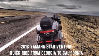 Quick Ride From Atlanta to California on the Yamaha Star Venture