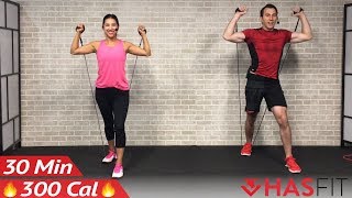 30 Minute Full Body Resistance Band Workout - Exercise Band Workouts for Women & Men