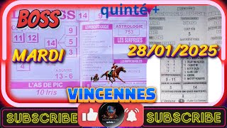 @boss demain le boss quinte pronostics VINCENNES (MARDI) 27/01/2025