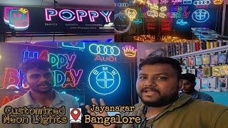 Neon Magic lights \u0026 Digital sign board | Customized Neon lights| poppy store Bangalore|Afzal's Mania