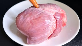 How to Make Delicious Pig Heart? Restaurant Chef Shows Me This Method—Tender, Flavorful,