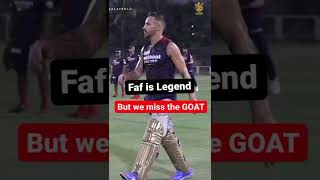 Faf is Legend , But we miss the GOAT😔 #abd #devilliers #rcb #ab