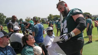 Jason Kelce likes what he saw on opening day of Eagles training camp