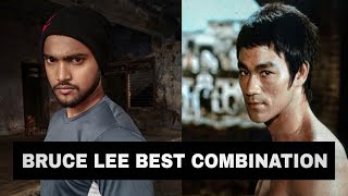 BRUCE LEE KICK COMBINATION TUTORIAL || How to Knockout someone like Bruce lee ||FIT ADITYA #brucelee
