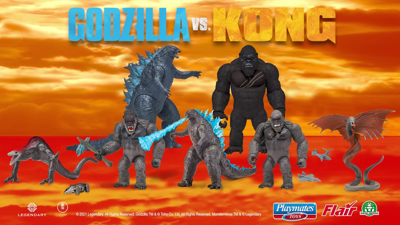 Monsterverse Godzilla Vs Kong Action Figures - YouTube