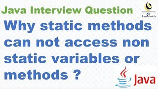 Why static methods cannot access non static variables or methods ?