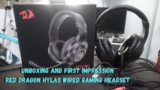 Unboxing and First Impression Red Dragon Hylas Wired Gaming Headset