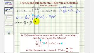 Ex 7: Second Fundamental Theorem of Calculus with Chain Rule