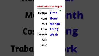 Sustantivos más útiles en inglés #aprenderingles#ingles
