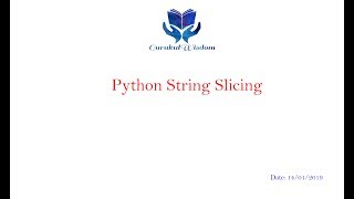 14-Python String Slicing