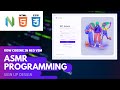 ASMR Coding in vim - No Talking - Beautiful Sign in page, HTML CSS