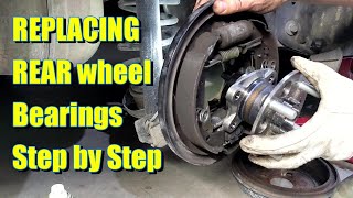 How to replace the REAR wheel bearings Toyota Yaris Step by Step with Torque Specs for the bolts