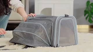 Discover the Petsfit Expandable Cat Carrier: Your Pet's First-Class Ticket to Comfortable Travel!