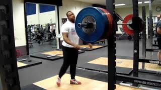 250kg(550lbs) Back Squat Single + Back Off Sets at 225kg \u0026 200kg.