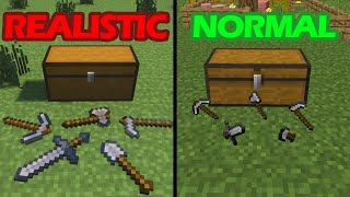 minecraft physics: normal vs realistic