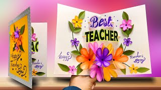 DIY Teacher's Day card/ Handmade Teachers day pop-up card making idea