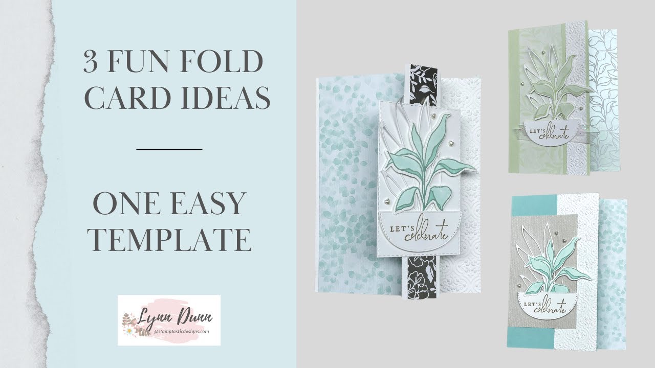 3 Fun Fold Card Ideas One Template Youtube
