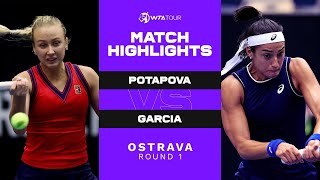 Anastasia Potapova vs. Caroline Garcia | 2021 Ostrava Round 1 | WTA Match Highlights