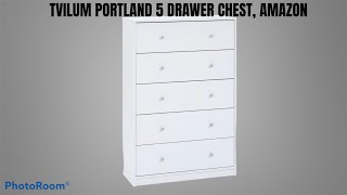 Tvilum Portland 5 Drawer Chest White, Amazon