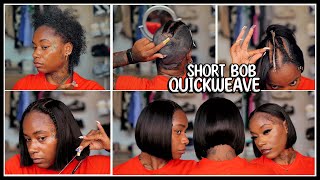 LEAVEOUT QUICKWEAVE BOB USING ONLY 1 BUNDLE! 😙| LAURASIA ANDREA HAIR