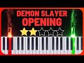 Demon Slayer Opening 3 - Zankyou Sanka - Easy Piano Tutorial with Sheet Music