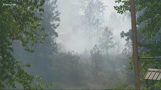 Growing brush fire burning along I-90 near Washington-Idaho state line