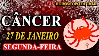 🎇𝐄𝐬𝐭𝐞𝐣𝐚 𝐟𝐨𝐜𝐚𝐝𝐨 𝐞 𝐯𝐞𝐫á 𝐬𝐮𝐚 𝐯𝐢𝐭ó𝐫𝐢𝐚🎊Câncer♋ 27 de Janeiro 2025| Horóscopo de hoje