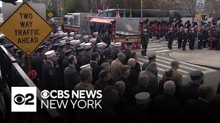 Mourners line street for fallen FDNY Firefighter Patrick Brady's funeral