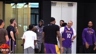 LeBron James & Anthony Davis Clown Boogie Over Horrible Missed Dunks At Lakers Practice