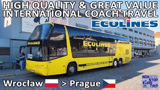 ECOLINES / GREAT VALUE \u0026 HIGH QUALITY INTERNATIONAL COACH TRAVEL / WRLOCLAW TO PRAGUE REVIEW