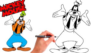 How To Draw GOOFY // EASY // Step-By-Step