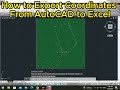 AutoCAD To Excel Export Coordinates | How to Export Coordinates From AutoCAD to Excel#totalstation