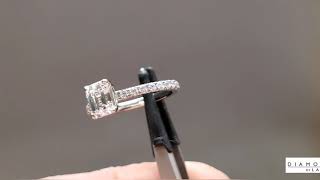 1.04ct F/VVS1 Emerald Cut Diamond Ring R6926