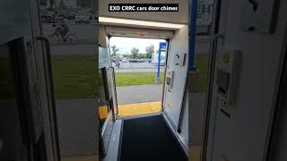 EXO CRRC new railcar door chime and closing #train #railroad #railway #exo #crrc #commuterrail