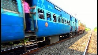 Crossing with UP \u0026 DOWN lalgola Passenger Train (Sealdah-loalgola- Sealdah Route) of Eastern Railway