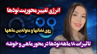 تاثیرات ۱۸ ماهه تغییر محوریت نودها به ماهی-خوشه-تاثیر آن روی نشانها و متولدین ماهها