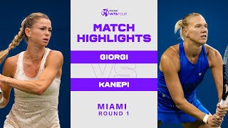 Camila Giorgi vs. Kaia Kanepi | 2023 Miami Round 1 | WTA Match Highlights