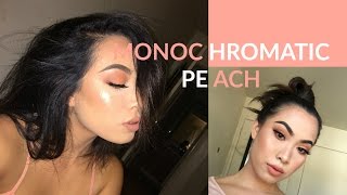 KYLIE JENNER INSPIRED | Dirty Peach Monochromatic Makeup Tutorial