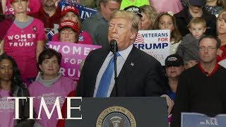 President Trump Lectures The Media On Bomb Scare Coverage At North Carolina Rally | TIME