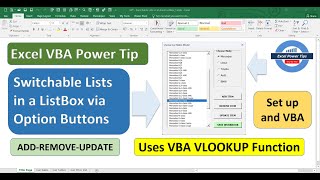 Excel UserForm - Dynamic Switchable Lists ListBox using Option Buttons